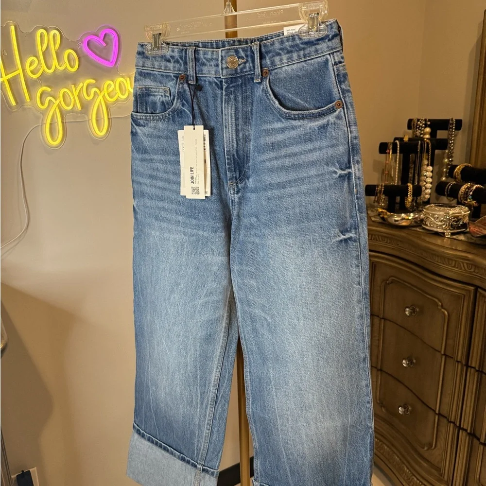 Zara Denim Wide-Leg Pants - Picture 2 of 7